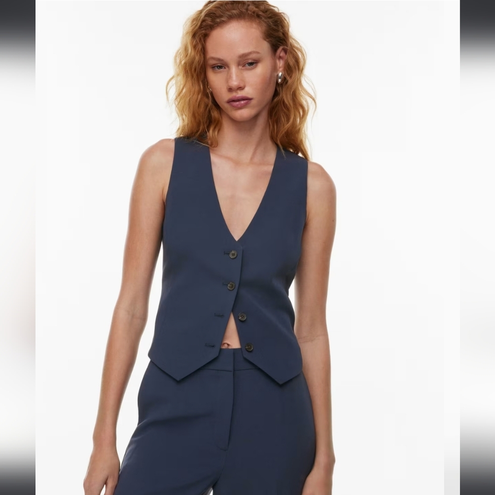 Aritzia Blue Vest US.2 (XS/S)